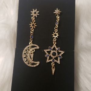 New Sun and Moon Dangle Earrings Set
